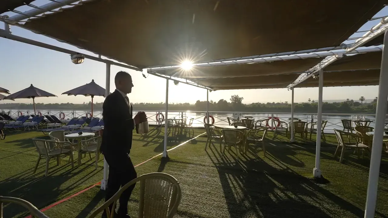 Sun deck of the JAZ Crown Prince Nile Cruise Nile cruise